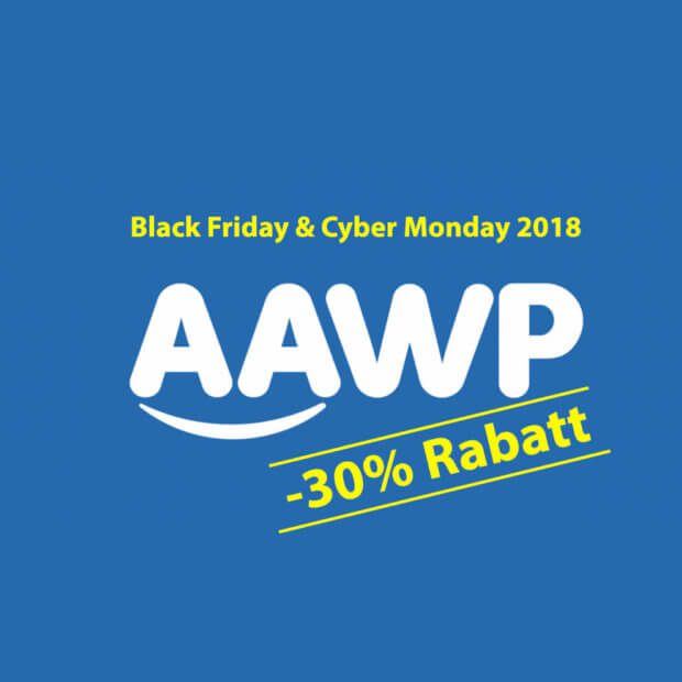 Wtyczka AAWP do Wordpressa z 30% zniżką na Cyber ​​Weekend 2018.