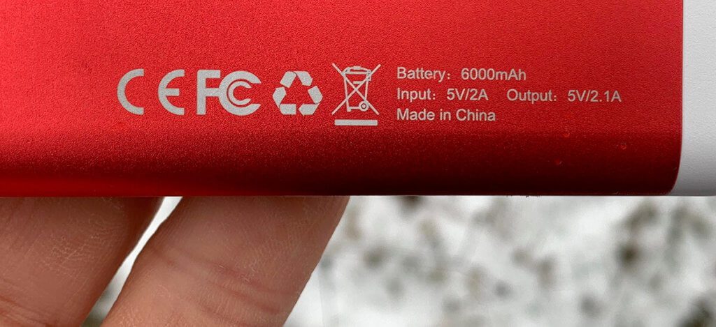 The technical data of the hand warmer ... Capacity: 6000 mAh - max. Charging current out: 2,1 A - max. Charging current in: 2,0 A.