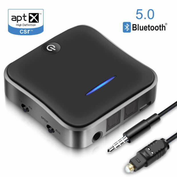 Adapter HiGoing Bluetooth 5.0 to jedno z niewielu urządzeń, które oferuje zarówno optyczne, jak i analogowe wejścia i wyjścia.