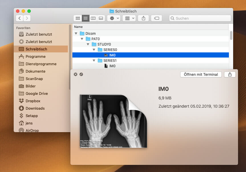 Wurden die IM0-Dateien einmal geöffnet, bekommen sie vom Finder ein Thumbnail zugewiesen.