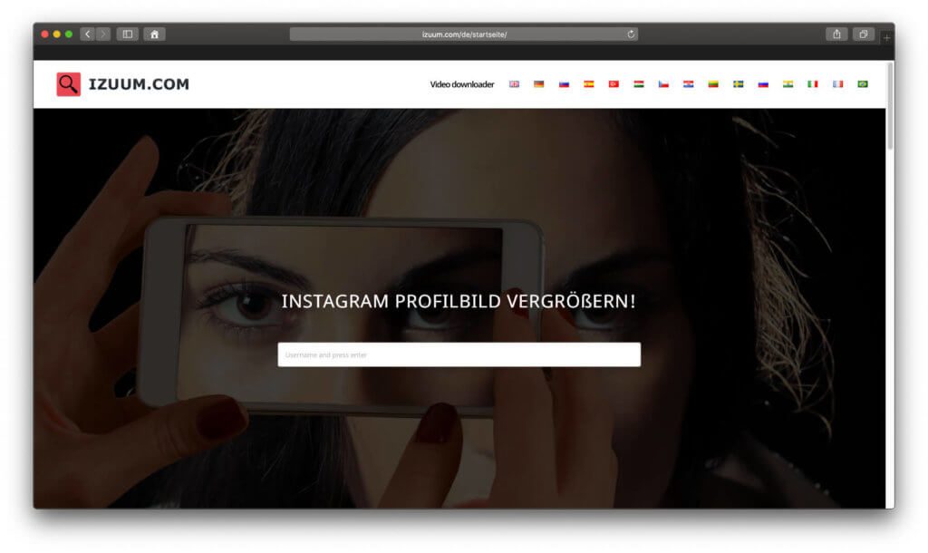 Sucht ihr eine avaGram-Alternative, um Instagram-Profilbilder hochauflösend anzeigen zu lassen, dann ist izuum ein heißer Tipp.