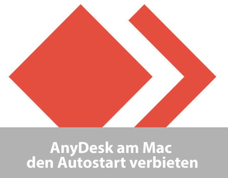 Forbid the remote desktop software AnyDesk to start when the Mac is restarted. Here are the instructions!