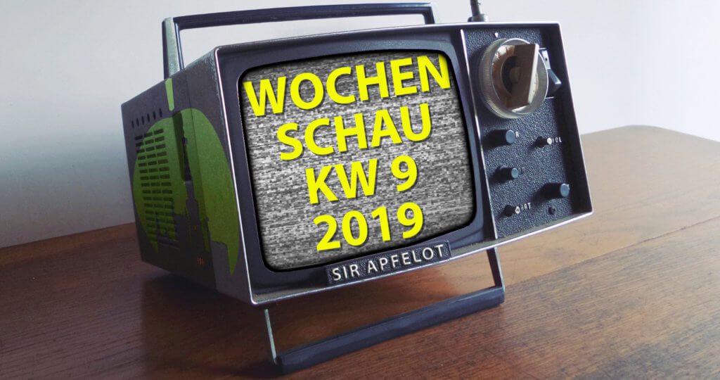 The Sir Apfelot Wochenschau for calendar week 9 in 2019 is about the following: Intel's 5G modems, an important bug fix from Adobe, memory cards with 1 TB capacity, Gearbest in a new design, Amazon Dash Buttons, Deep Fakes, Apple ID Management via Linux, Apple Pay, Pokémon on the Switch and more!
