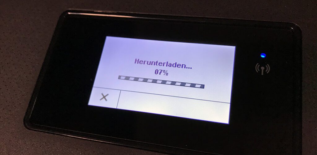 If the Envy is connected to the WLAN, firmware updates are done very quickly.