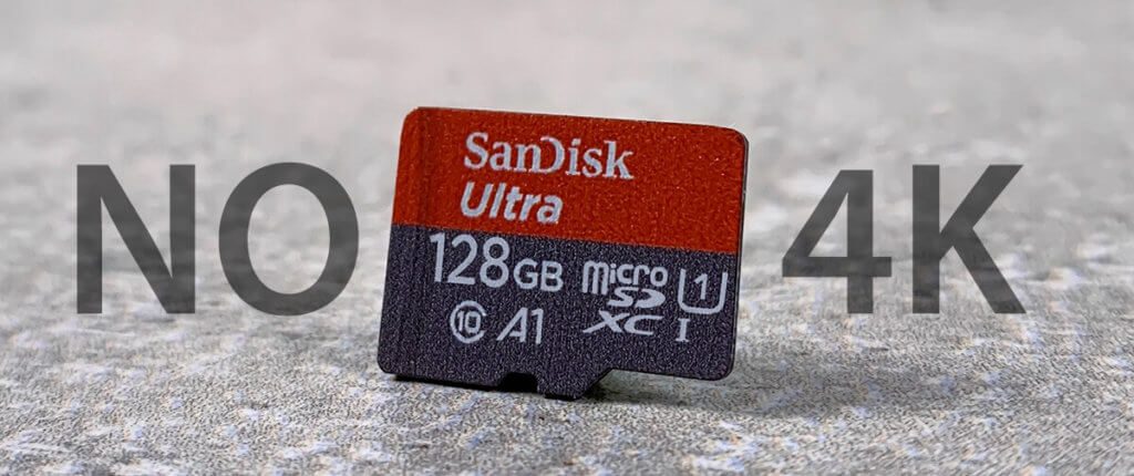 Aufgrund der Schreibgeschwindigkeit sollte man die SanDisk Ultra microSD-Karten nur für FullHD-Video und nicht für die Aufzeichnung von 4K-Videos verwenden (Fotos: Sir Apfelot).