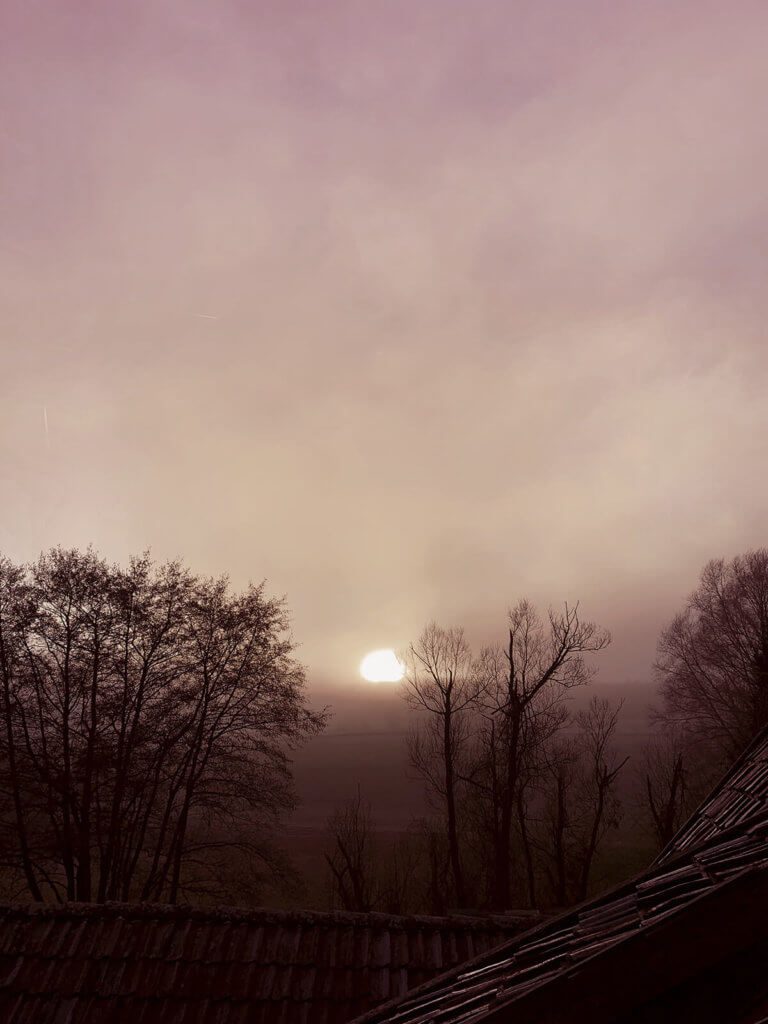 Ho scattato spontaneamente questa foto dalla finestra della cucina. Il cielo era straordinariamente bello e questo viene fuori molto bene qui. Grazie allo Smart HDR dell'iPhone XS, le tegole del tetto possono essere viste anche in dettaglio in primo piano. Qui sono stati modificati solo i colori, altrimenti non è cambiato nulla (Foto: Sir Apfelot).