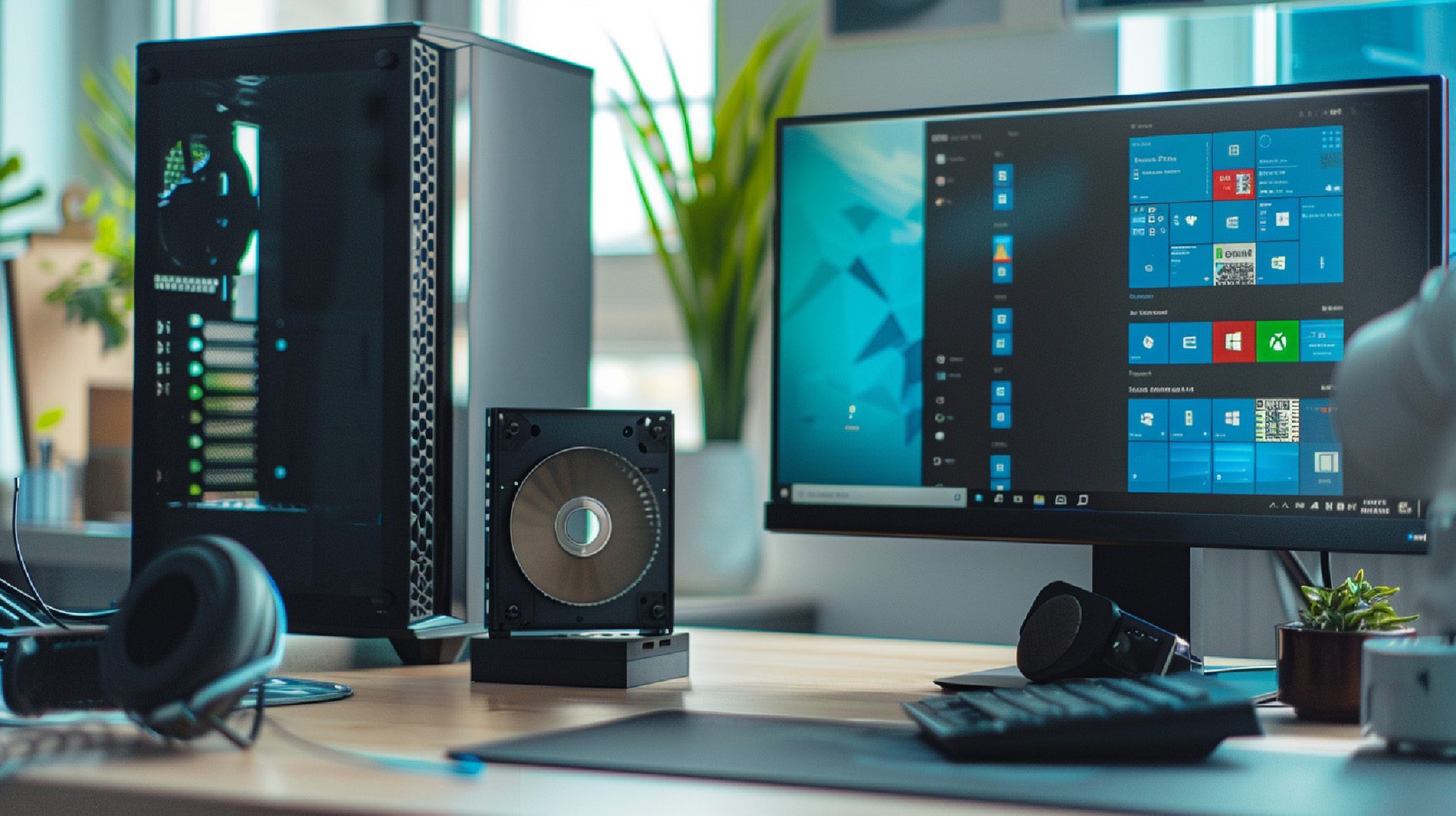 Manchmal kann es schon helfen, wenn man das Laufwerk an einen Windows-PC anschließt und dann den Auswerfen-Knopf drückt (Foto: Midjourney).