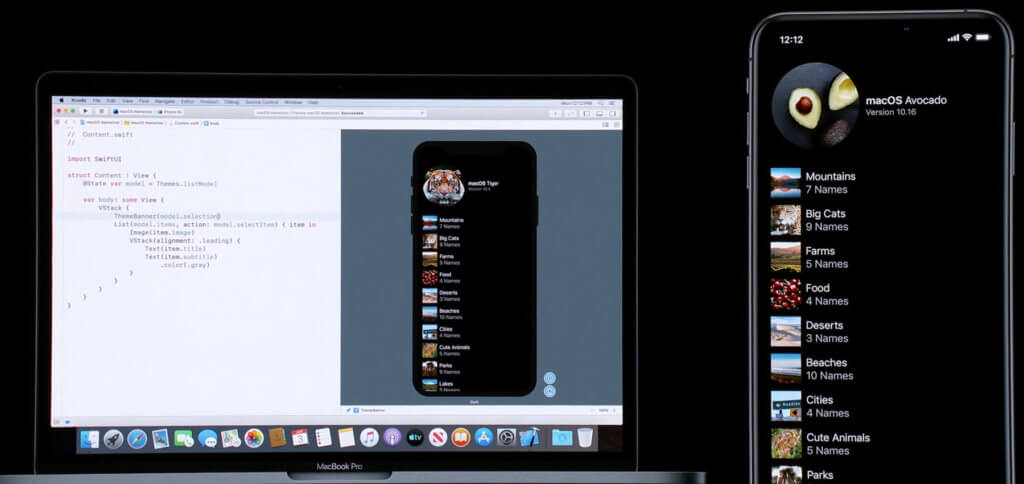 The live demo of SwiftUI in Xcode. Perhaps uninteresting for the average consumer, but a big step for those interested in programming and developers.