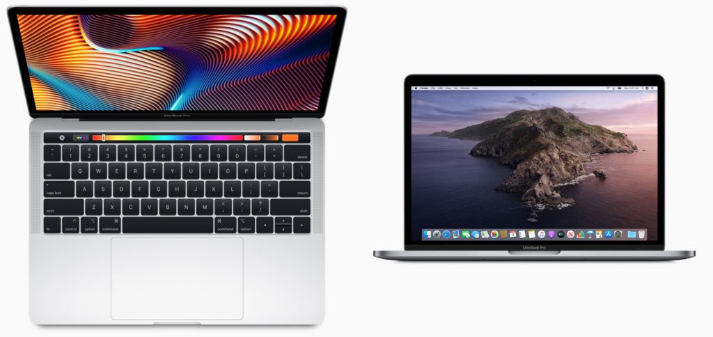 The 13-inch MacBook Pro Mid 2019 now has a Touch Bar with Touch ID as well as a new CPU and the Apple T2 Security Chip.