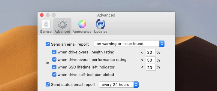 Die Reports, die per E-Mail verschickt werden, lassen sich in den Einstellungen einrichten.