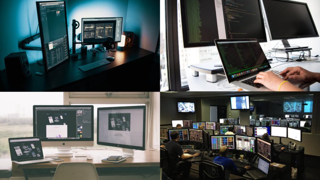 Coding, online research, copywriting, image editing or monitoring a rocket launch - there are many areas in which multiple monitors mean higher productivity.