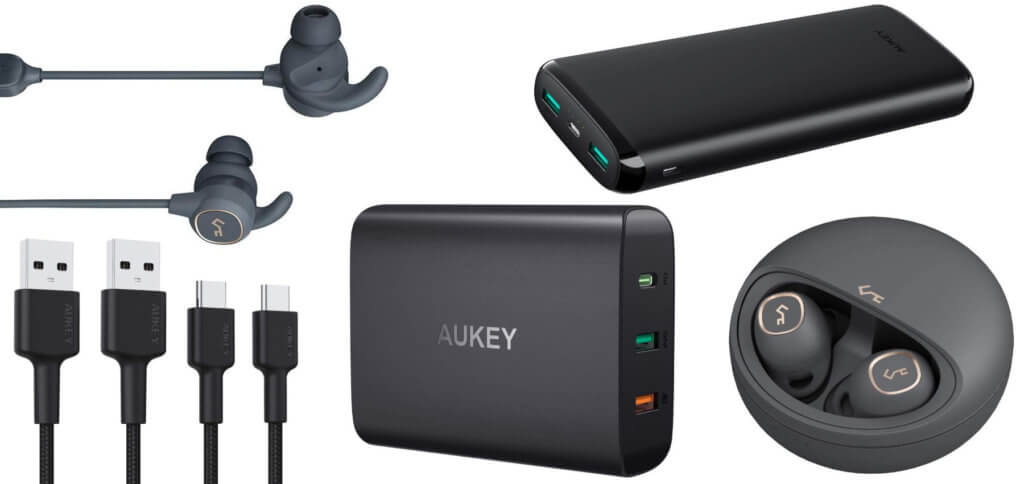 Amazon coupon codes until the end of October 2019: With the following coupon codes you get a discount on numerous AUKEY products. Images: AUKEY / Amazon