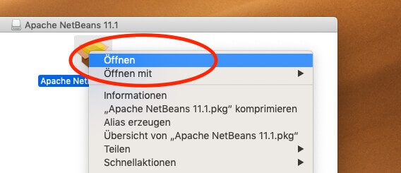 Mit der rechten Maustaste und dem Menüpunkt "Öffnen" lassen sich alle Programme öffnen – selbst wenn der Gatekeeper aktiv ist.
