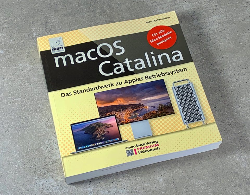 macOS Catalina – Das Standardwerk zu Apples Betriebssystem – eins der neuen Premium Videobücher des amac-buch Verlags (Fotos: Sir Apfelot).