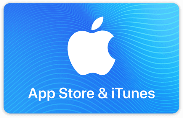 App Store & iTunes gift cards can be used digitally to top up credit for a wide variety of content online. Image source: Apple