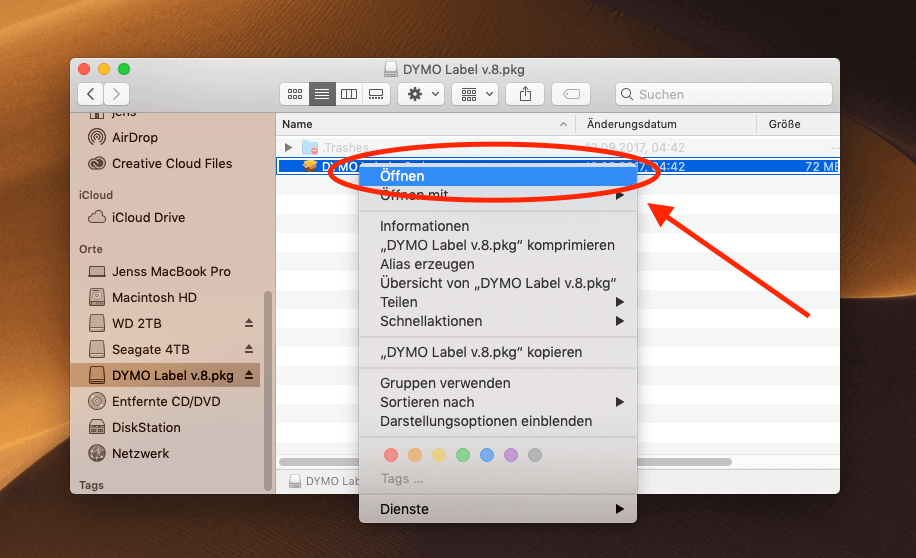With the right mouse button you get to the context menu to open the program without gatekeeper intervention.