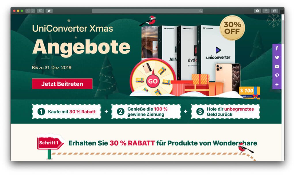Buy Wondershare software 30% cheaper and take part in a competition - you can do that until December 31.12.2019, XNUMX!