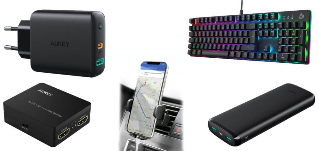 Ladegerät, Handy-Halterung fürs Auto, HDMI-Splitter, Tastatur oder Powerbank günstiger kaufen? Das geht mit diesen Gutscheincodes von AUKEY!