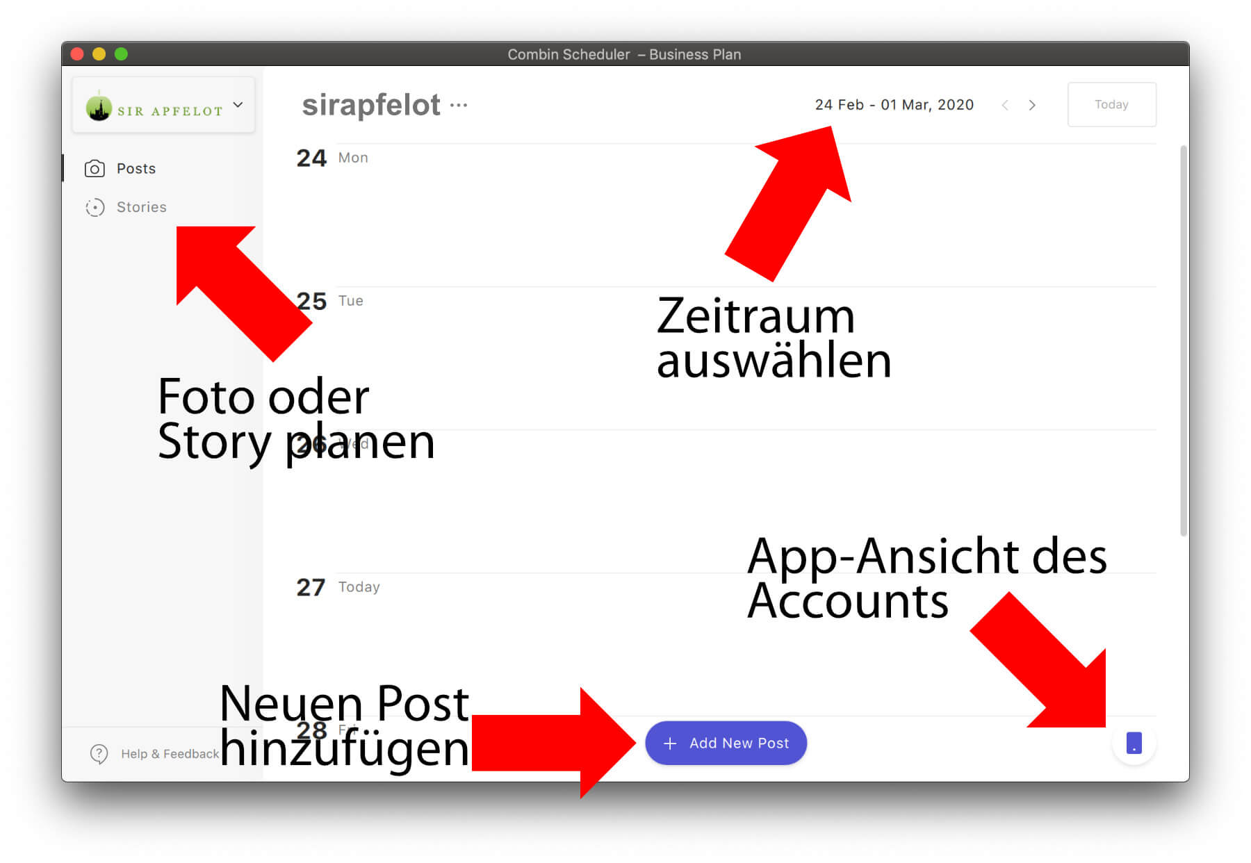 InstagramPosts am Desktop planen und veröffentlichen » Sir Apfelot