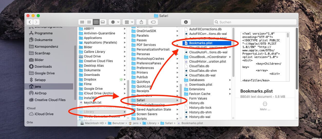 [Leserfrage] Wo finde ich am Mac die Datei für die Safari