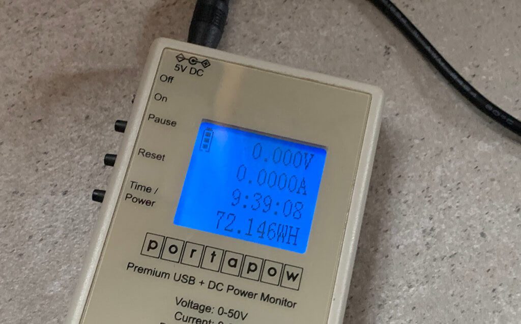 You can get a good 72 watt hours of power from the power bank if you discharge it from 100 to 0 percent.