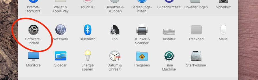 Softwareupdates von macOS findet man über die Systemeinstellungen im Finder.