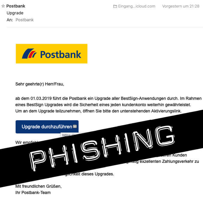 Postbank phishing