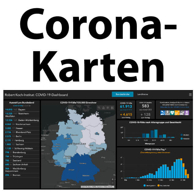 Corona-Karten - die besten Statistiken in der Übersicht ...
