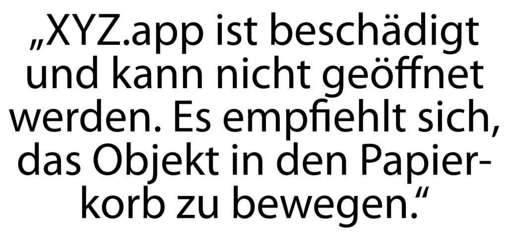 "XYZ.app" is damaged and cannot be opened. We recommend moving the item to the trash. Here is a possible solution to the problem from macOS 10.12.