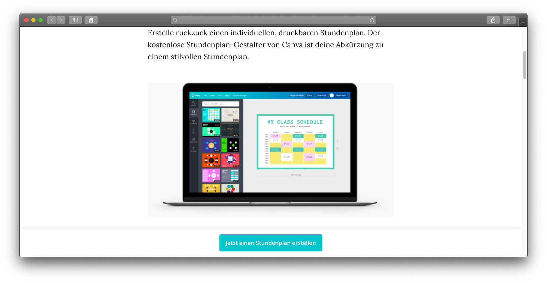 Stundenplan Online Erstellen Canva Als App Alternative Sir Apfelot