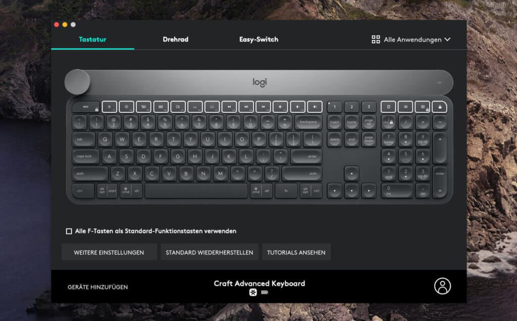Test Logitech Craft Tastatur mit Drehrad für mehr Optionen