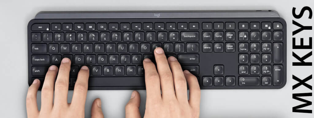 El MX Keys es, por así decirlo, el hermano pequeño del Craft y viene sin la corona, pero por lo demás con una calidad similar y con la misma distribución de teclado (Foto: Logitech).