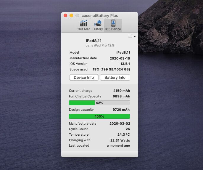 Das langsame Aufladen wird durch das iPad Pro veranlasst – die PowerCore Wireless bietet eigentlich deutlich mehr Energie an.