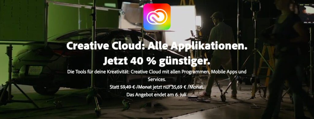 A whopping 40% discount is currently available on the complete Adobe CC bundle. The campaign runs until 6.7.2020/XNUMX/XNUMX.