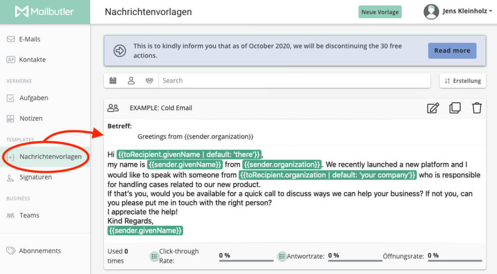 mailbutler scheduling error