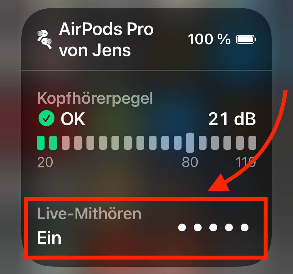 iOS 14: Kopfhörer- und Umgebungslautstärke (dB) in Echtzeit prüfen