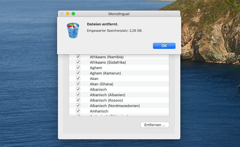 Die App selbst meint, sie hätte über 2 GB Daten eingespart. Meine Ansicht zeigt jedoch nur 1,5 GB – was auhc immer stimmt: Es ist auch meiner Sicht zuwenig.