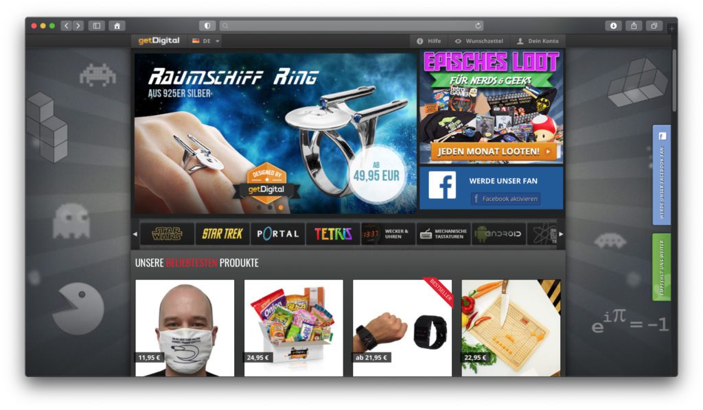 getDigital offre un'ampia varietà di offerte a prezzi piccoli e grandi, con le quali puoi rendere felici i fan di varie aree della cultura pop.