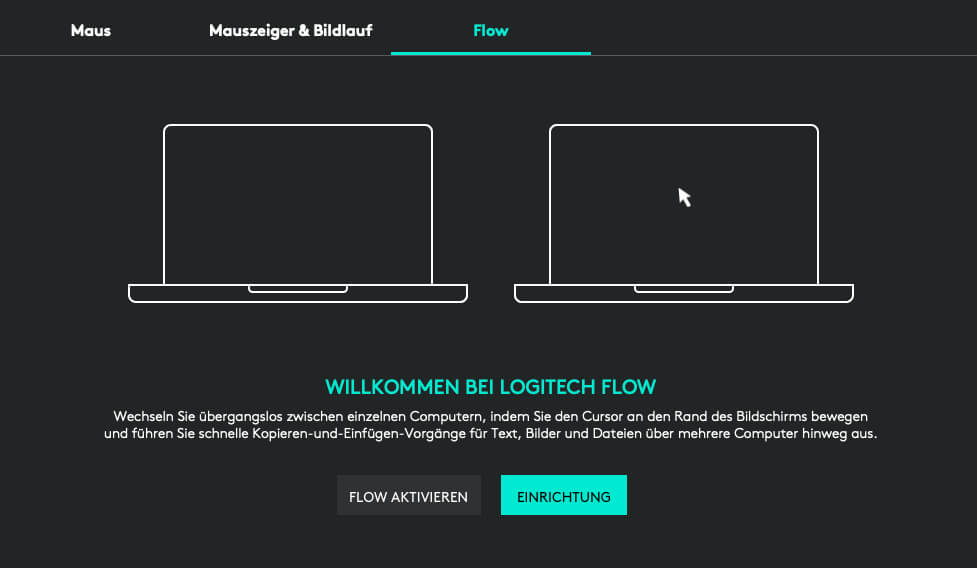 Logitech Flow ermöglicht das einfache verschieben von Dateien zwischen mehreren Computern – einfach per Drag and Drop.