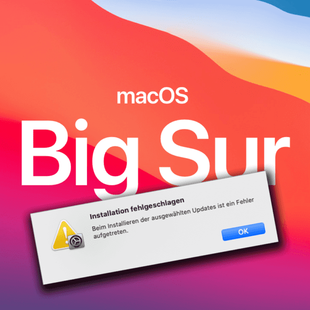 Errore macOS Big Sur: installazione non riuscita