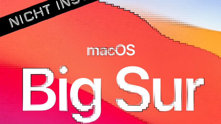 Install macOS Big Sur?