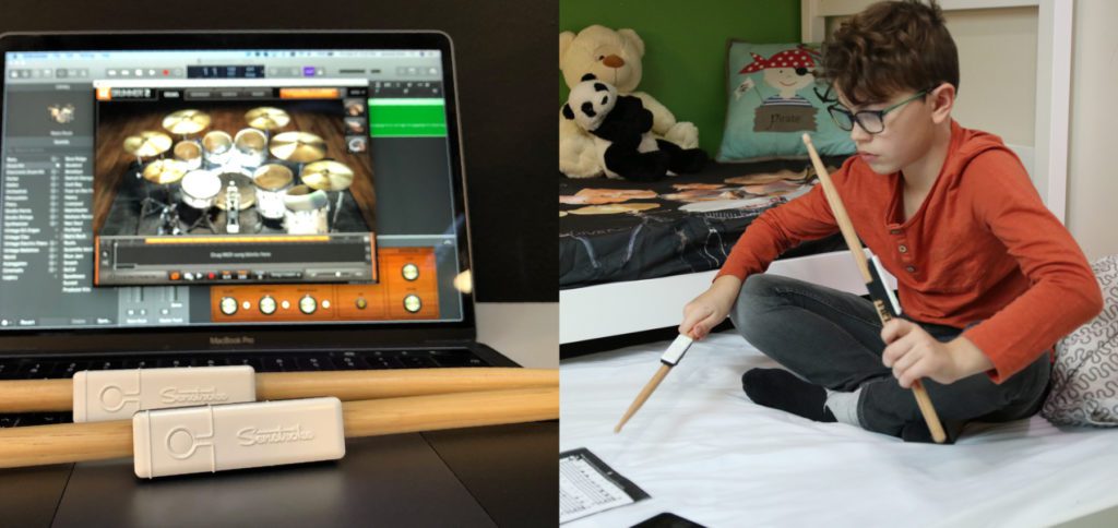 Schlagzeug lernen ohne Drum Kit und per MIDI auch in GarageBand professionelle Sets einspielen – alles soll mit Senstroke möglich sein.