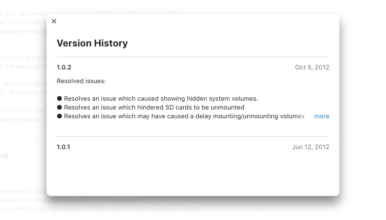 Die Mountain App hat das letzte Update laut der Versionshistorie vor fast 10 Jahren erhalten.
