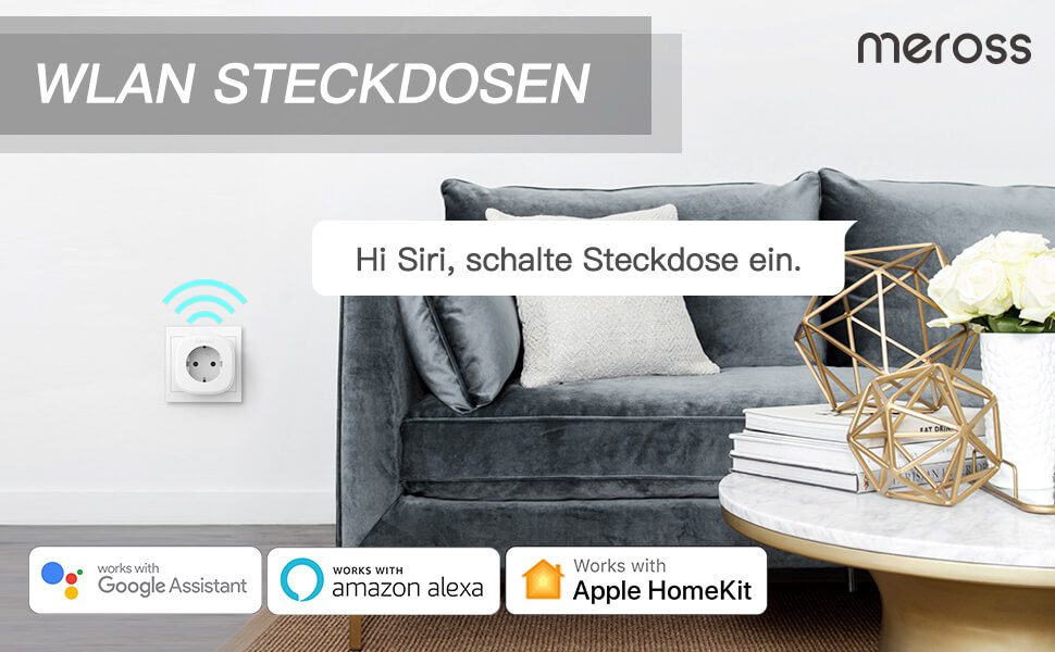 Durch die HomeKit Unterstützung lassen sich die Steckdosen auch per Siri-Sprachbefehl an- und ausschalten.