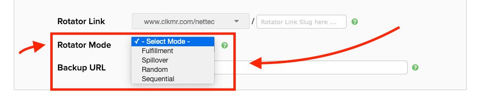 La función "Rotador de URL" debería ser relativamente única. Esto permite que las visitas a la página se distribuyan en un rango de URL de acuerdo con varias reglas.