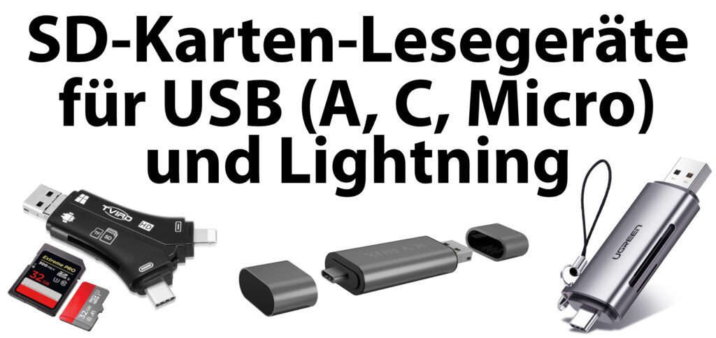 Micro-USB Here you will find SD card readers with USB-C, USB-A,
