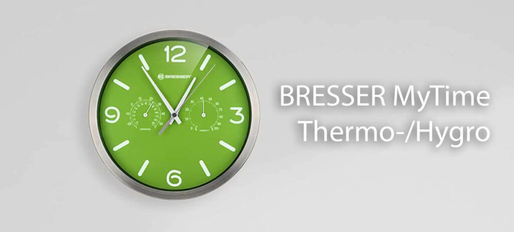 Die Bresser MyTime Thermo/Hygro ist eine der am besten bewerteten Funk-Wanduhren auf Amazon (Foto: Amazon).
