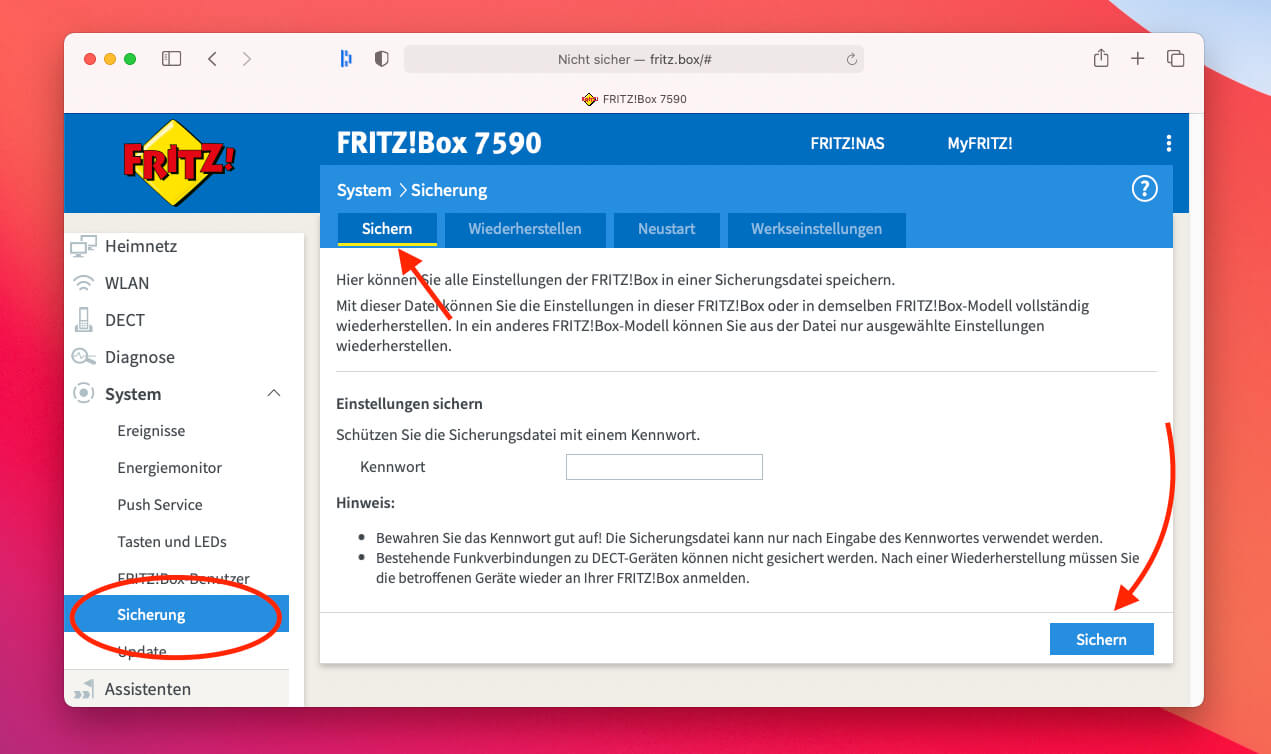 Wo ist der ResetKnopf bei der FritzBox?