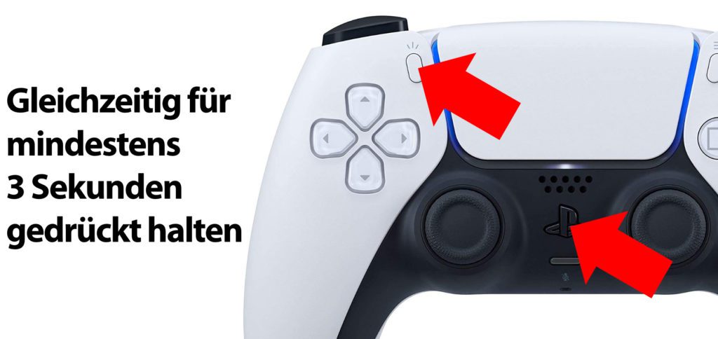 To pair, you have to hold down the Share and PS buttons on the PS5 DualSense controller at the same time for a few seconds.