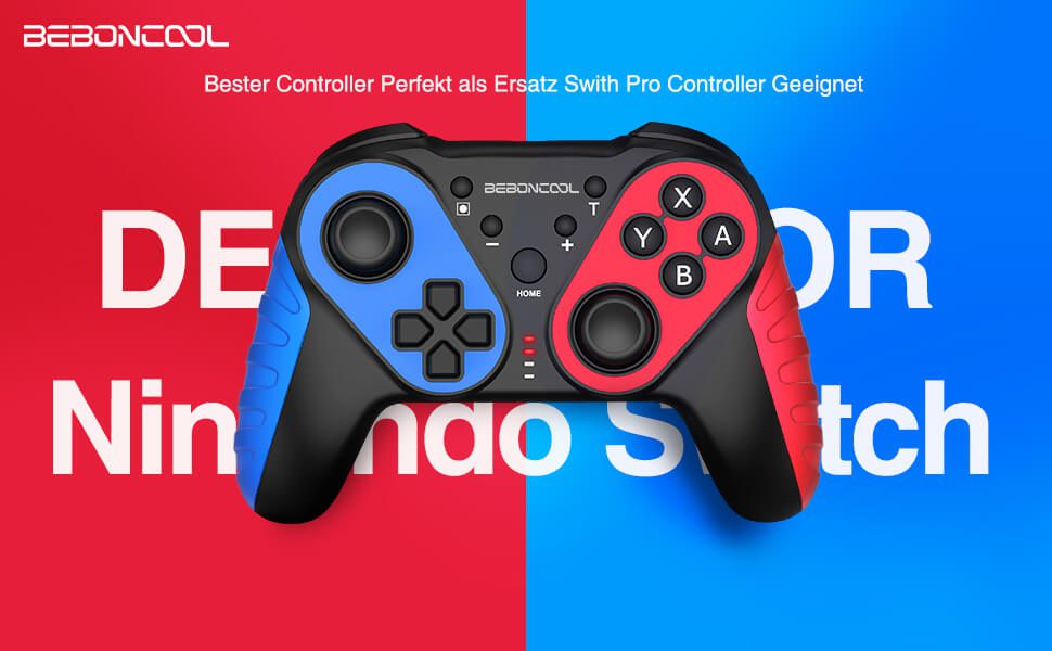 Der Beboncool Switch Controller ist für mich deutlich ergonomischer als die kleinen Joycons, die bei der Nintendo Switch mitgeliefert werden (Foto: Amazon).